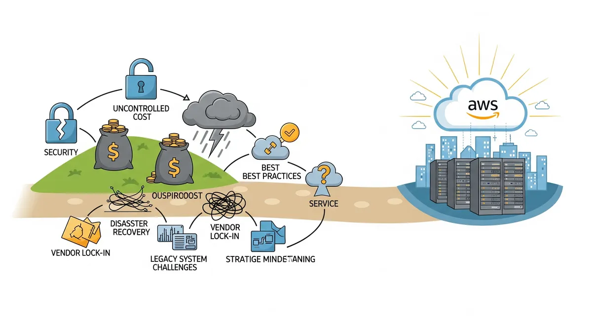 Blog post image for How to Avoid Common Cloud Services Mistakes - This article will cover common mistakes made when implementing cloud services and offer solutions to avoid them. The introduction will explain the importance of avoiding these mistakes. The article will then discuss specific mistakes such as not fully understanding the service, not securing resources, lack of monitoring, no disaster recovery plan, vendor lock-in and lack of compliance, outdated software, scalability issues, cost concerns, lack of exit strategy, migration and backup/recovery plan. The conclusion will summarize key points and provide additional resources.