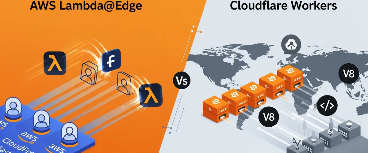 Blog post image for Edge Computing: AWS Lambda@Edge vs. Cloudflare Workers – A Practical Guide - Dive into edge computing with our practical guide comparing AWS Lambda@Edge and Cloudflare Workers. Discover their strengths, weaknesses, and ideal use cases for serverless, low-latency applications. Learn how these CDN-integrated platforms optimize performance for web apps and IoT, helping you choose the right solution.