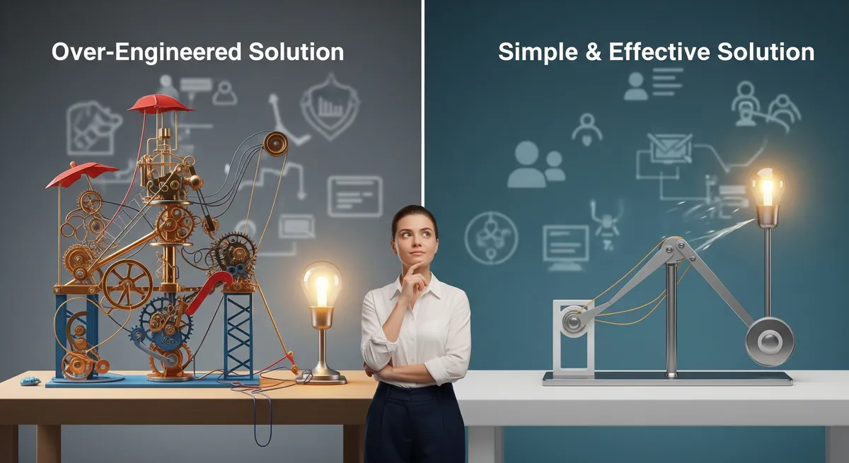 Blog post image for How to Avoid Over-Engineering Your Code? - Learn how to avoid over-engineering your code in software development. Discover the causes, symptoms, and practical strategies to maintain simplicity and align with business needs. Stay focused on creating efficient, maintainable software.