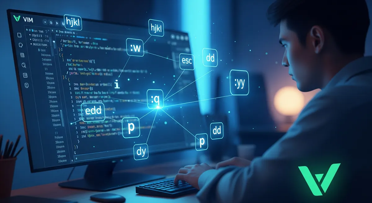 Blog post image for VIM Cheat Sheet - VIM is a highly configurable, powerful text editor available on most Linux distributions. Ideal for editing files via the command line, its modal design offers distinct modes for various tasks. This cheat sheet provides a quick reference for VIM’s essential commands and features.