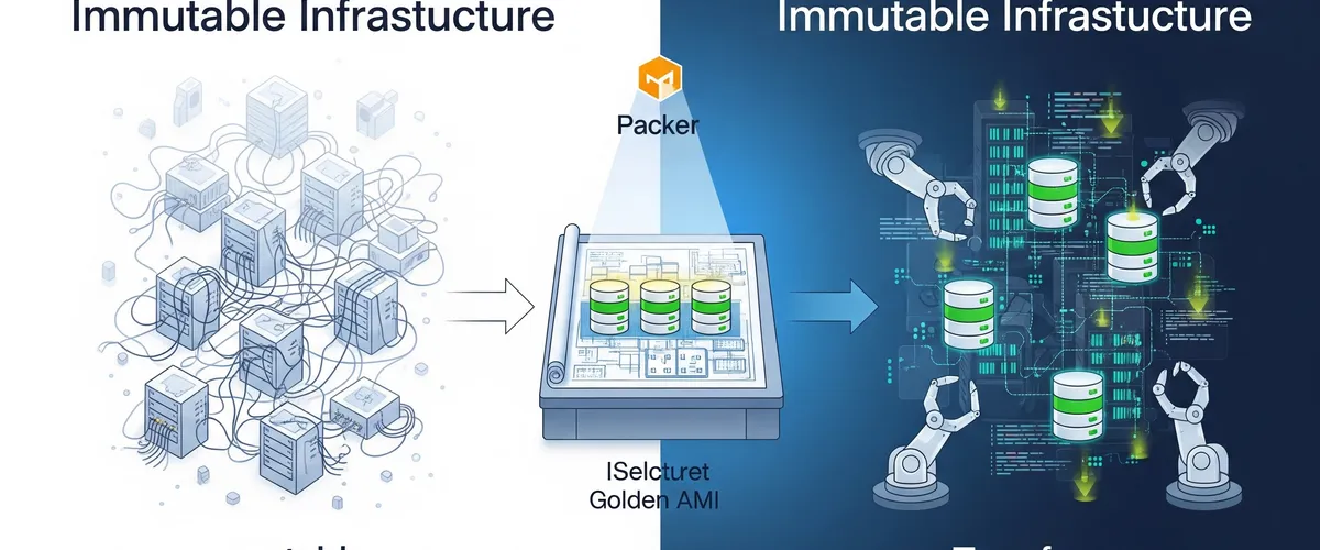 Blog post image for Building Resilient Systems: Immutable Infrastructure with Packer and Terraform - Discover how immutable infrastructure, powered by Packer and Terraform, transforms IT. Learn to build resilient, secure, and scalable systems by replacing, not updating, your infrastructure. This guide covers core concepts, hands-on workflows, and best practices for modern DevOps.