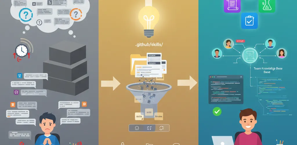 Blog post image for Setting Up GitHub Copilot Agent Skills in Your Repository - Learn how to create custom Agent Skills for GitHub Copilot following the agentskills.io open standard. This guide walks you through folder structure, SKILL.md configuration, progressive disclosure, and enabling the feature to teach Copilot specialized capabilities.