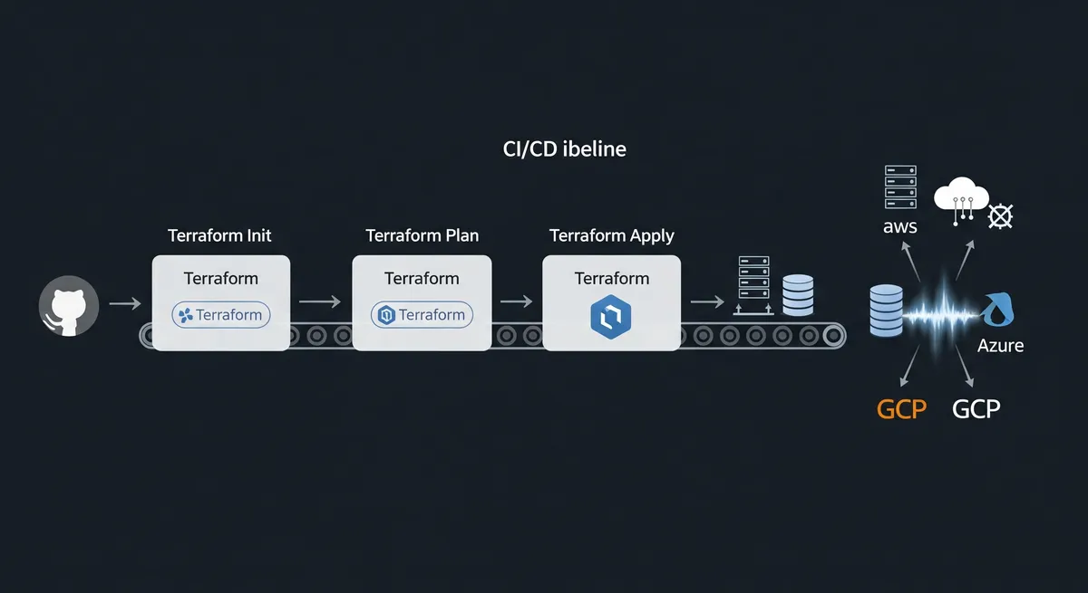 Blog post image for Deploying Infrastructure with Terraform in CI/CD Pipelines - Learn how to deploy infrastructure using Terraform in a CI/CD pipeline. Discover how Terraform fits into DevOps workflows and how to create a CI/CD pipeline with GitHub Actions for Terraform automation.