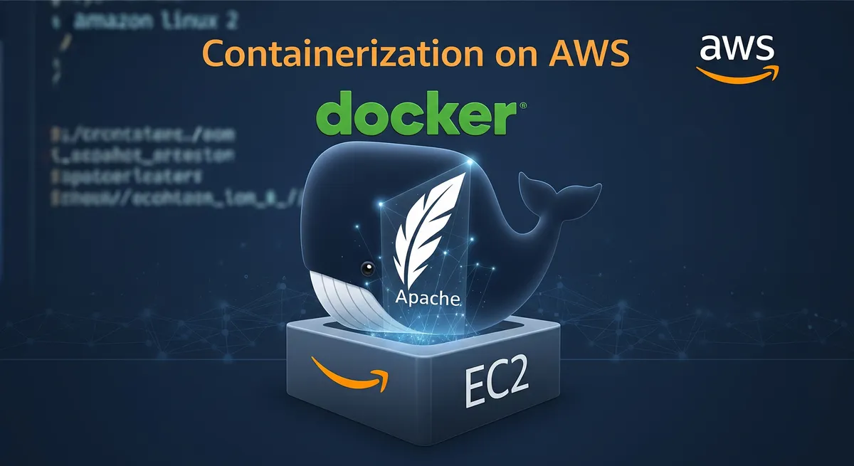 Blog post image for How to Run an Apache Web Server Using Docker on an AWS EC2 Instance - We will learn how to create an AWS EC2 instance using AWS CLI in this tutorial. We will also discover how to set up an AWS EC2 instance so that it functions with the Apache web server. We will also discover how to set up an AWS EC2 instance so that it functions with WordPress.