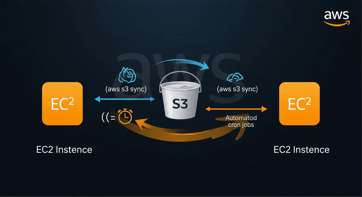 Blog post image for How To Connect A Two EC2 Instances Data Transfer Using AWS CLI Without AWS EFS - In this post, I will show you how to connect a two EC2 instances data transfer using AWS CLI without AWS EFS.