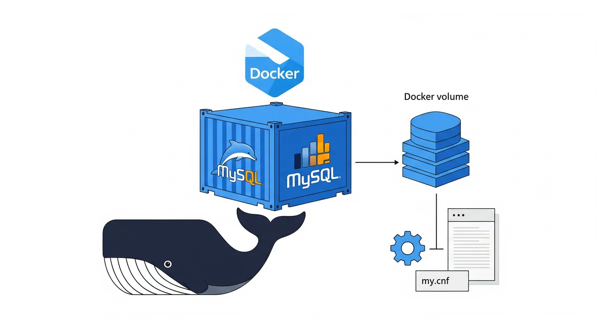 Blog post image for How To Run MySQL in a Docker Container: A Step-by-Step Guide with Customization Tips - Learn how to run a MySQL database in a Docker container with this step-by-step guide. The article covers starting a container, connecting to it, customizing its configuration, and using volumes for data persistence. Get tips for optimizing and customizing your setup. Ideal for developers, sysadmins and database administrators.