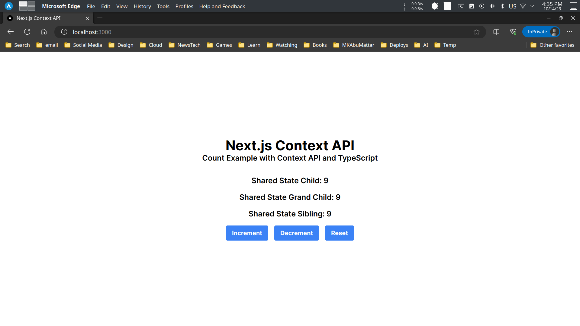 Next.js Context API Example